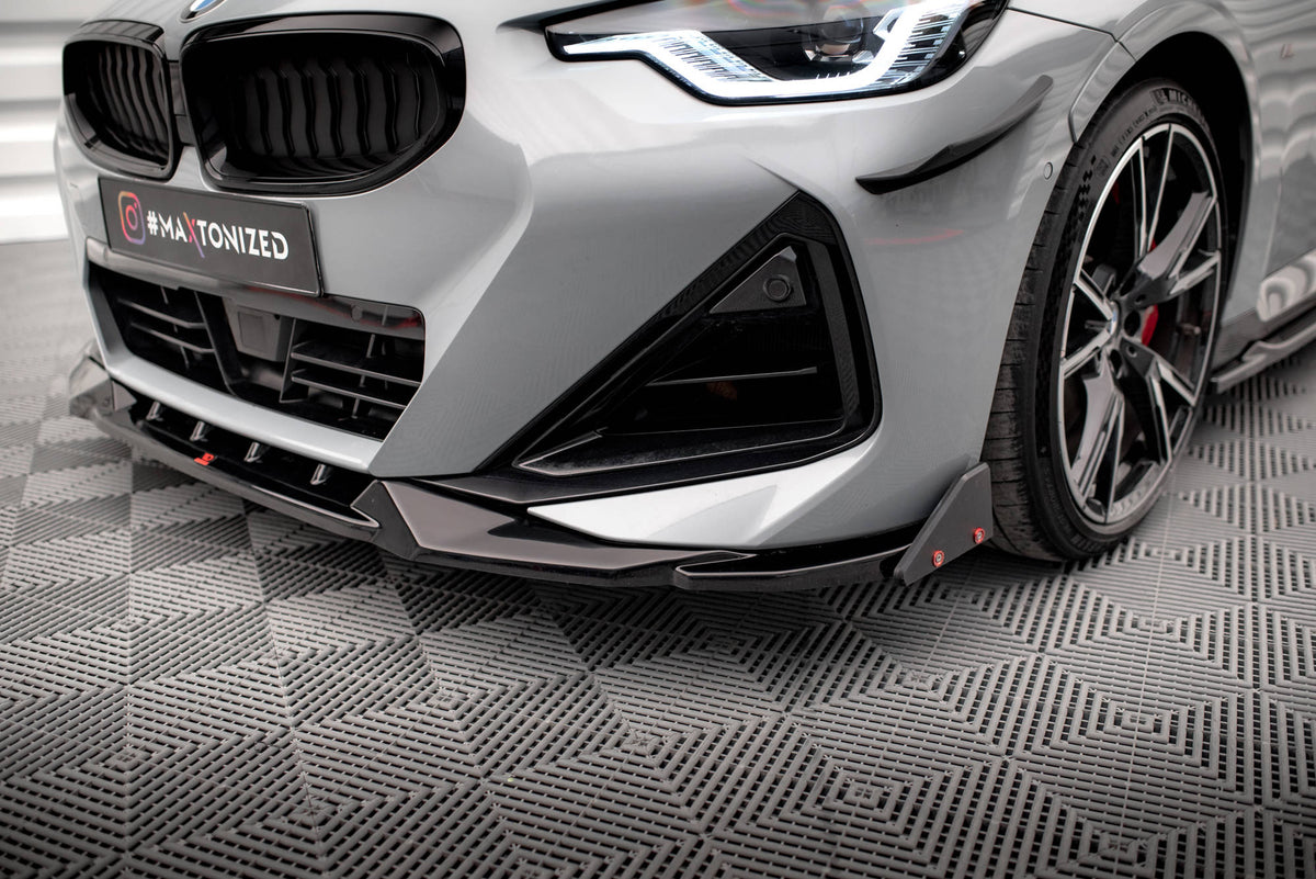 Street+ Spoilerlippe Front Ansatz V.2 + Flaps passend für BMW 2 Coupe M-Paket / M240i G42 – Ansicht 4