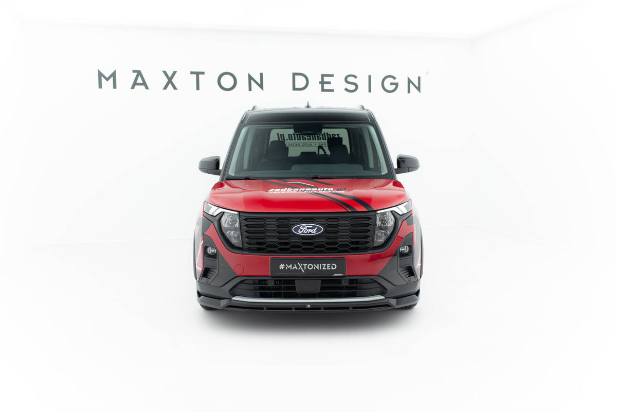 Street+ Spoilerlippe Front Ansatz passend für Ford Tourneo Courier Mk2 schwarz Hochglanz – Ansicht 1
