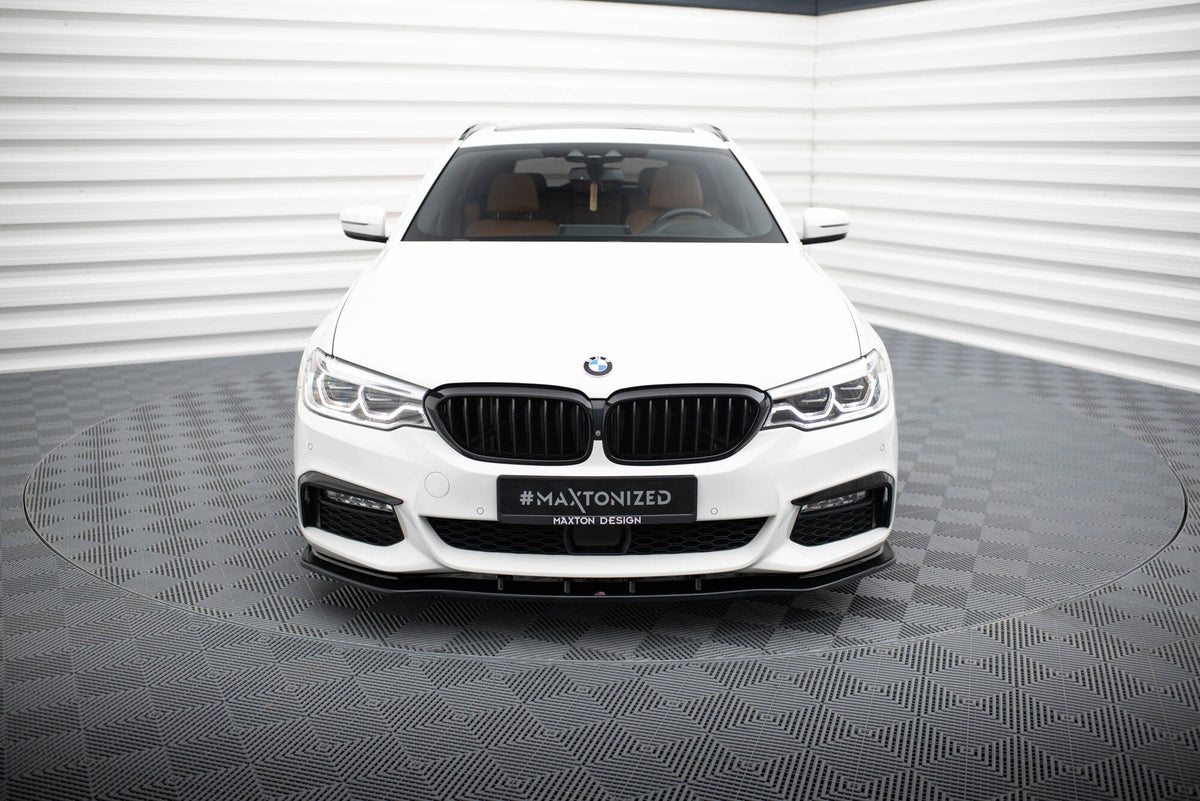 Street+ Spoilerlippe Front Ansatz V.1 passend für BMW 5er M-Paket / M550d / M550i G30/ G31 M-Paket schwarz Hochglanz – Ansicht 1