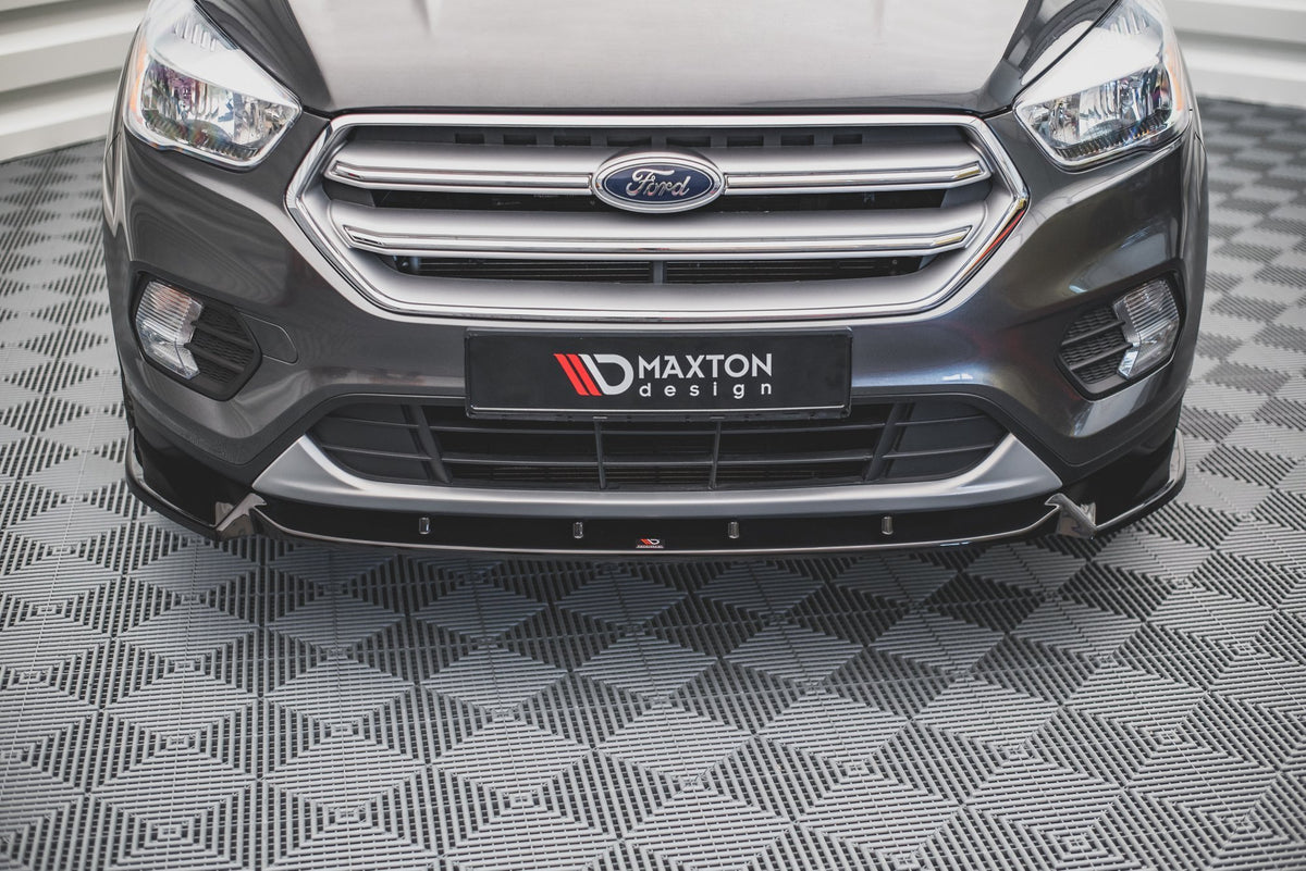 Street+ Spoilerlippe Front Ansatz passend für Ford Escape Mk3 schwarz Hochglanz – Ansicht 3