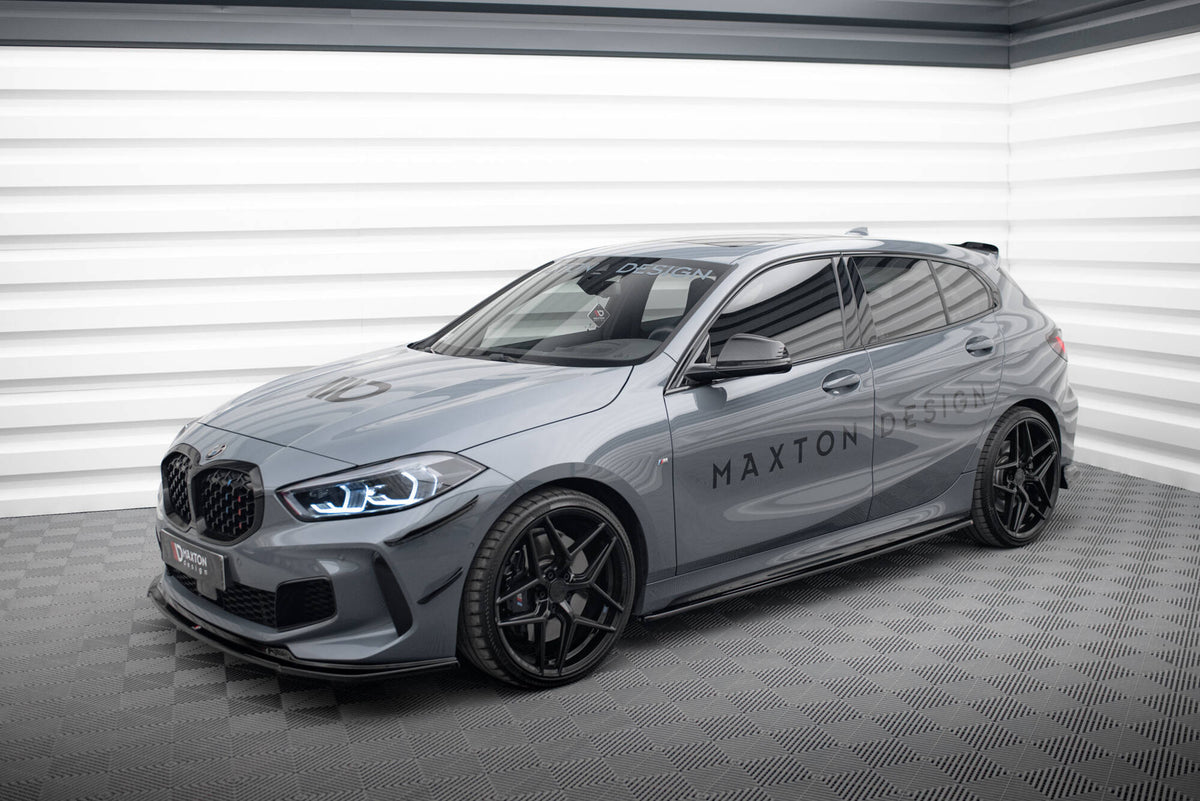 Street+ Seitenschweller Leisten passend für V.1 passend für BMW 1er M-Paket /  M135i / 128ti schwarz Hochglanz – Ansicht 4