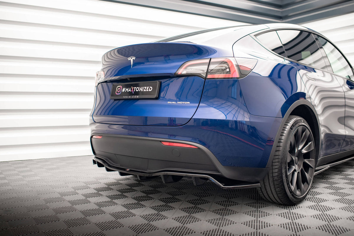 Street+ Mittlerer Diffusor RACE passend für Tesla Model Y schwarz Hochglanz – Ansicht 6