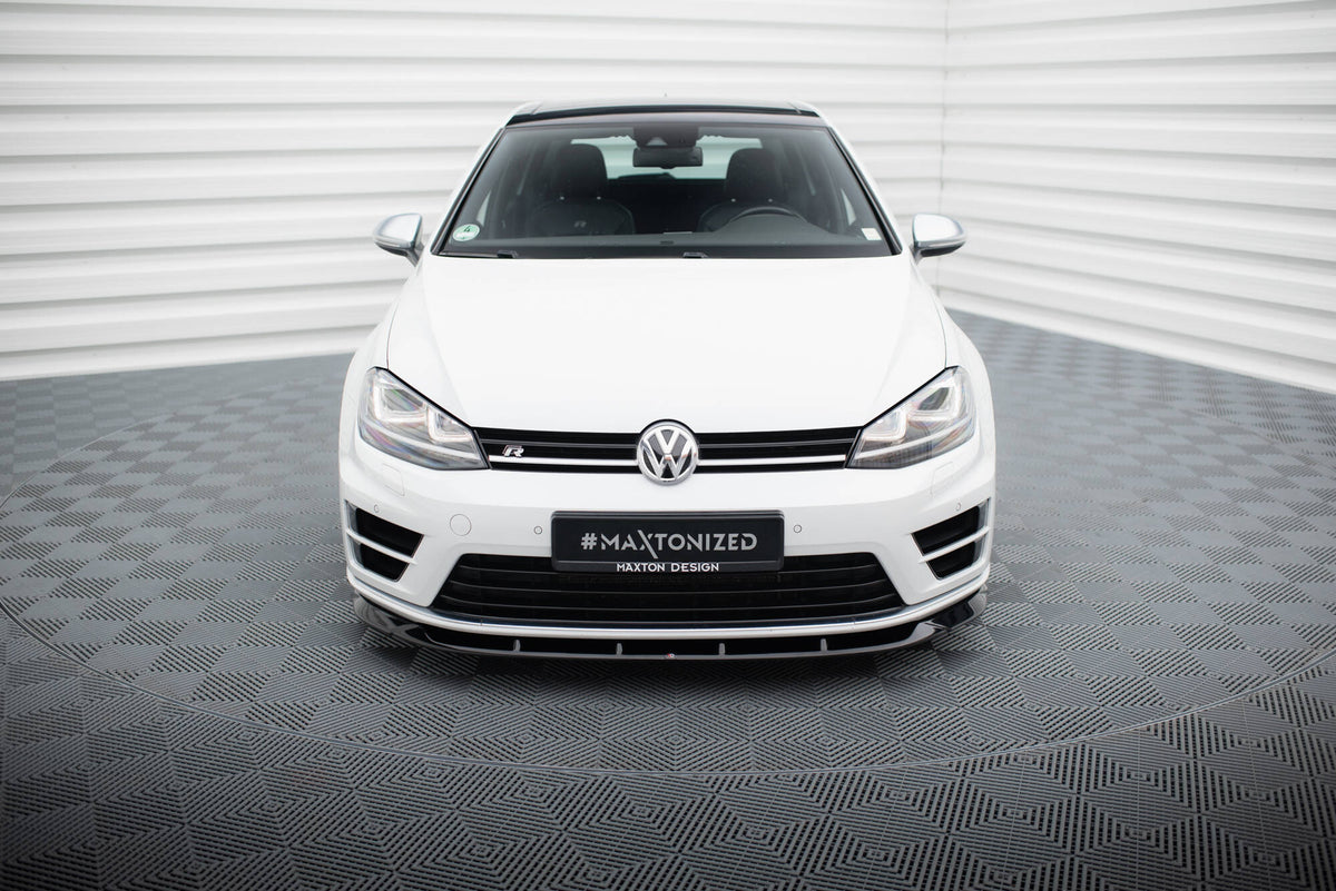 Street+ Spoilerlippe Front Ansatz V.6 passend für VW Golf R / R-Line Mk7 schwarz Hochglanz – Ansicht 1