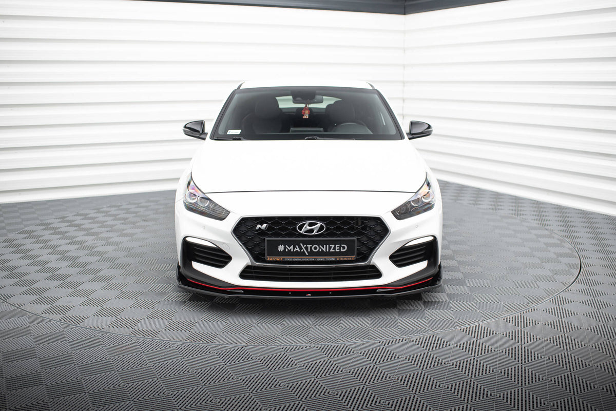 Street+ Spoilerlippe Front Ansatz V.3 passend für Hyundai I30 N Mk3 Hatchback/ Fastback schwarz Hochglanz – Ansicht 1
