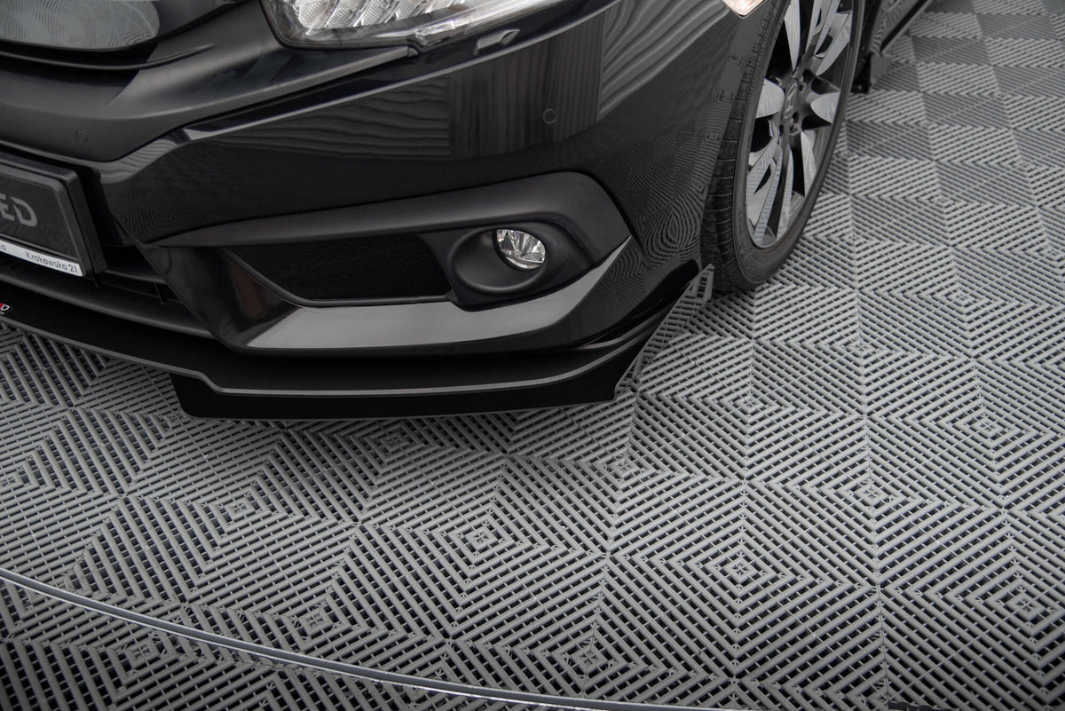 Front Stoßstange Flaps passend für Honda Civic Limousine Mk10 schwarz Hochglanz – Ansicht 4