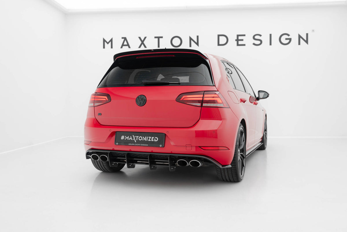 Diffusor Heck Ansatz passend für Heckschürze passend für VW Golf R Mk7 Facelift – Ansicht 3