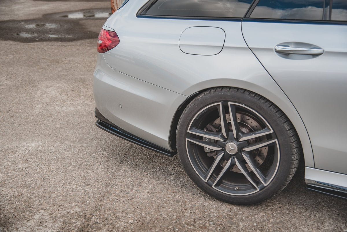 Heck Ansatz Flaps Diffusor passend für Mercedes-Benz E63 AMG Kombi/Limousine S213/W213 schwarz Hochglanz – Ansicht 6