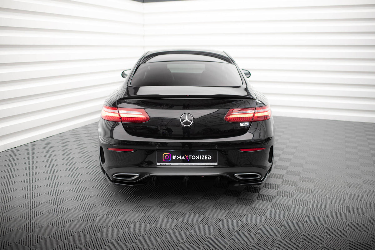 Heck Ansatz Flaps Diffusor passend für Mercedes-Benz E-Klasse W213 Coupe(C238) / Cabriolet (A238) AMG-Line schwarz Hochglanz – Ansicht 5