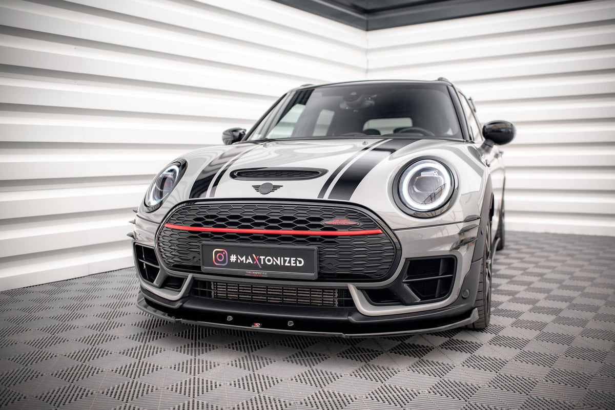 Street+ Spoilerlippe Front Ansatz V.3 passend für Mini Cooper Clubman John Cooper Works F54 Facelift schwarz Hochglanz – Ansicht 4