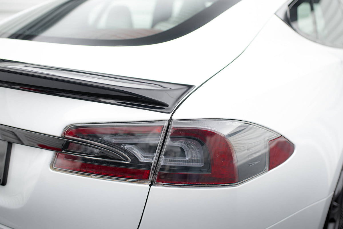 Heckspoiler Lippe 3D Tesla Model S Plaid Mk1 Facelift schwarz Hochglanz – Ansicht 4