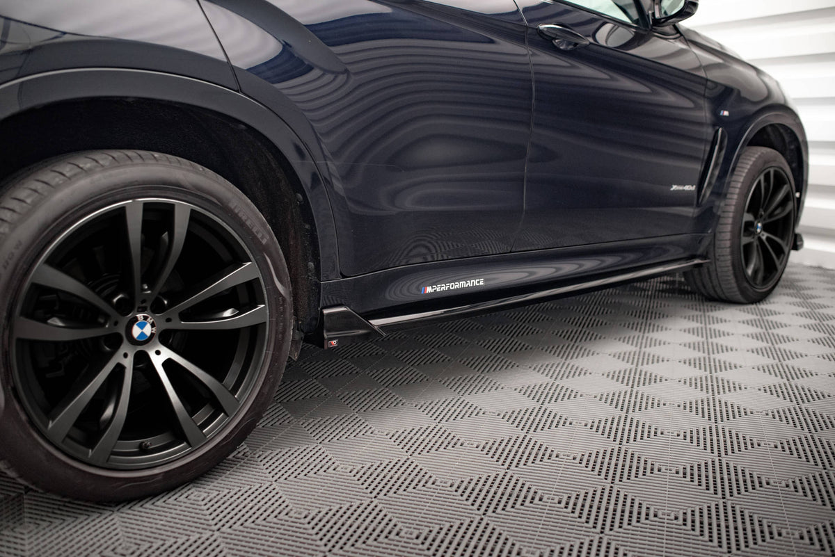 Street+ Seitenschweller Leisten V.2 passend für BMW X6 M-Paket F16 schwarz Hochglanz – Ansicht 4