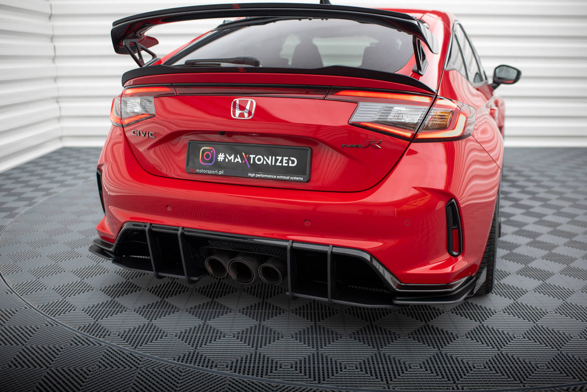 Street Pro Heck Ansatz Flaps Diffusor + Flaps passend für Honda Civic Type-R Mk 11 schwarz Hochglanz – Ansicht 6