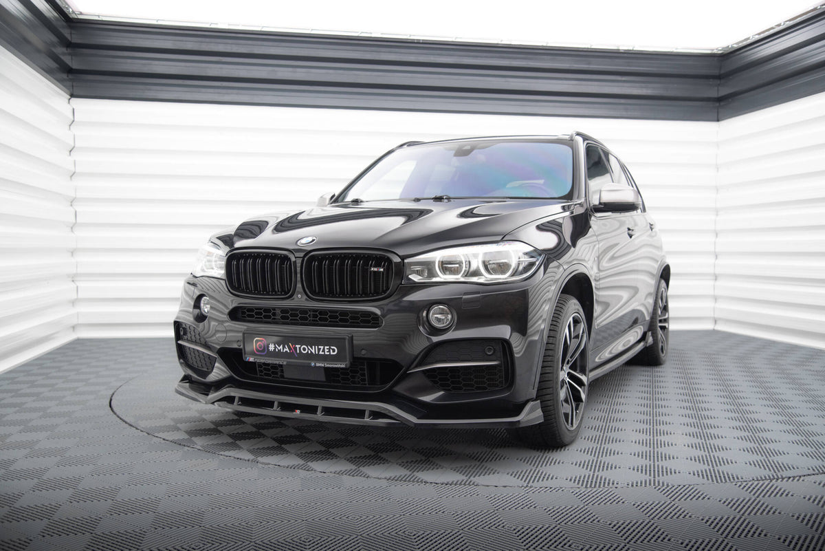 Street+ Spoilerlippe Front Ansatz V.3 passend für BMW X5 M-Paket F15 schwarz Hochglanz – Ansicht 1