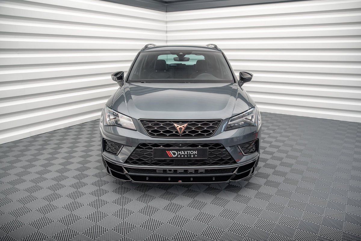 Street+ Spoilerlippe Front Ansatz V.2 passend für Cupra Ateca Mk1 schwarz Hochglanz – Ansicht 1