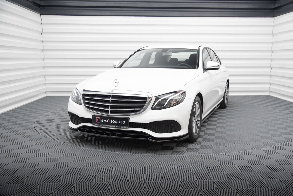 Street+ Spoilerlippe Front Ansatz passend für Mercedes-Benz E W213 schwarz Hochglanz – Ansicht 5