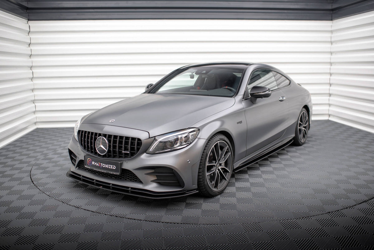 Street Pro Street+ Seitenschweller Leisten passend für Mercedes-AMG C43 Coupe / Cabrio C205  Facelift / A205 Facelift – Ansicht 1