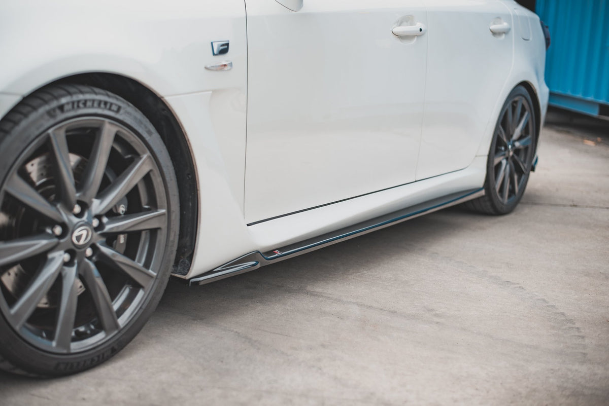 Street+ Seitenschweller Leisten passend für Lexus IS F Mk2 schwarz Hochglanz – Ansicht 3