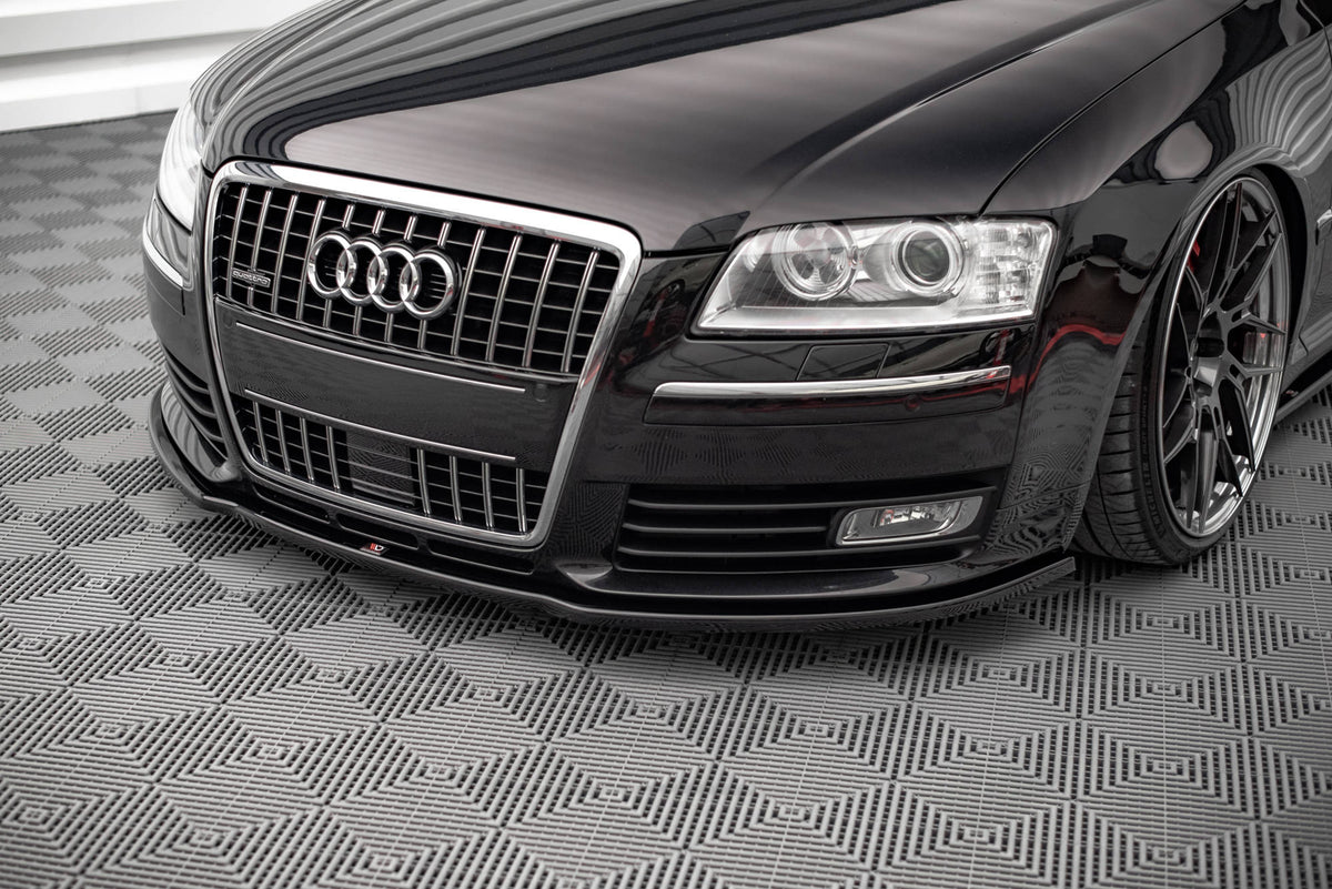 Street+ Spoilerlippe Front Ansatz passend für Audi S8 D3 schwarz Hochglanz – Ansicht 1