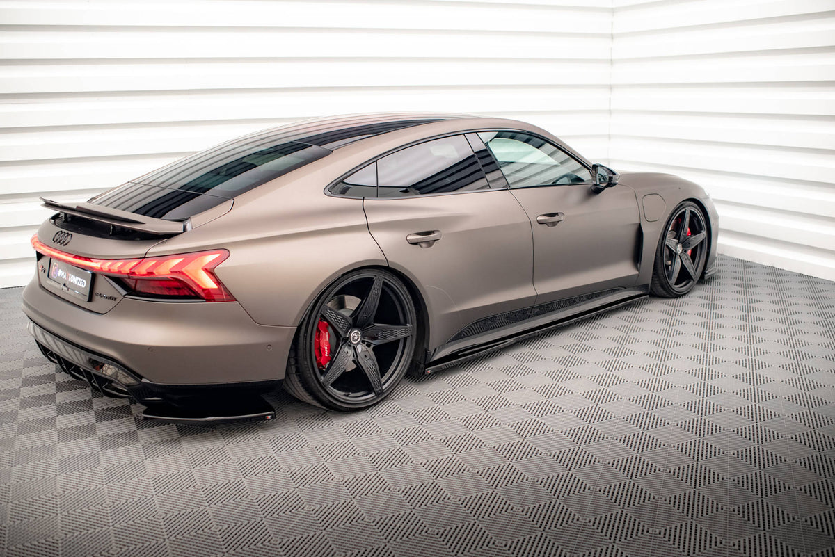 Street+ Seitenschweller Leisten passend für V.1 passend für Audi e-Tron GT / RS GT Mk1 schwarz Hochglanz – Ansicht 1