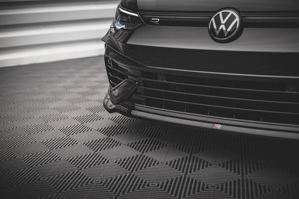Street+ Spoilerlippe Front Ansatz V.6 passend für VW Golf R Hatchback / Variant  Mk8 schwarz Hochglanz – Ansicht 1