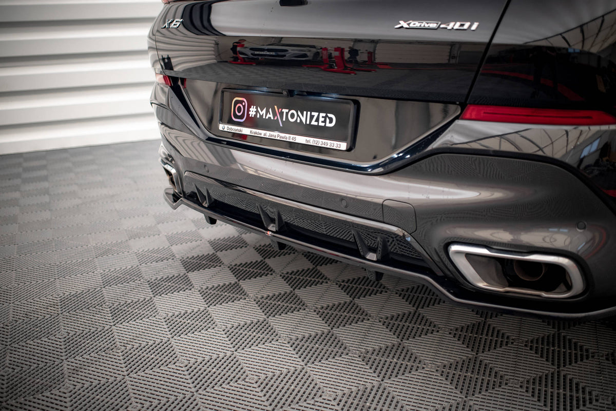 Street+ Mittlerer Diffusor RACE V.2 passend für BMW X6 M-Paket G06 schwarz Hochglanz – Ansicht 5
