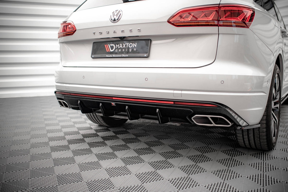 Diffusor Heck Ansatz passend für VW Touareg R-line Mk3 schwarz Hochglanz – Ansicht 3