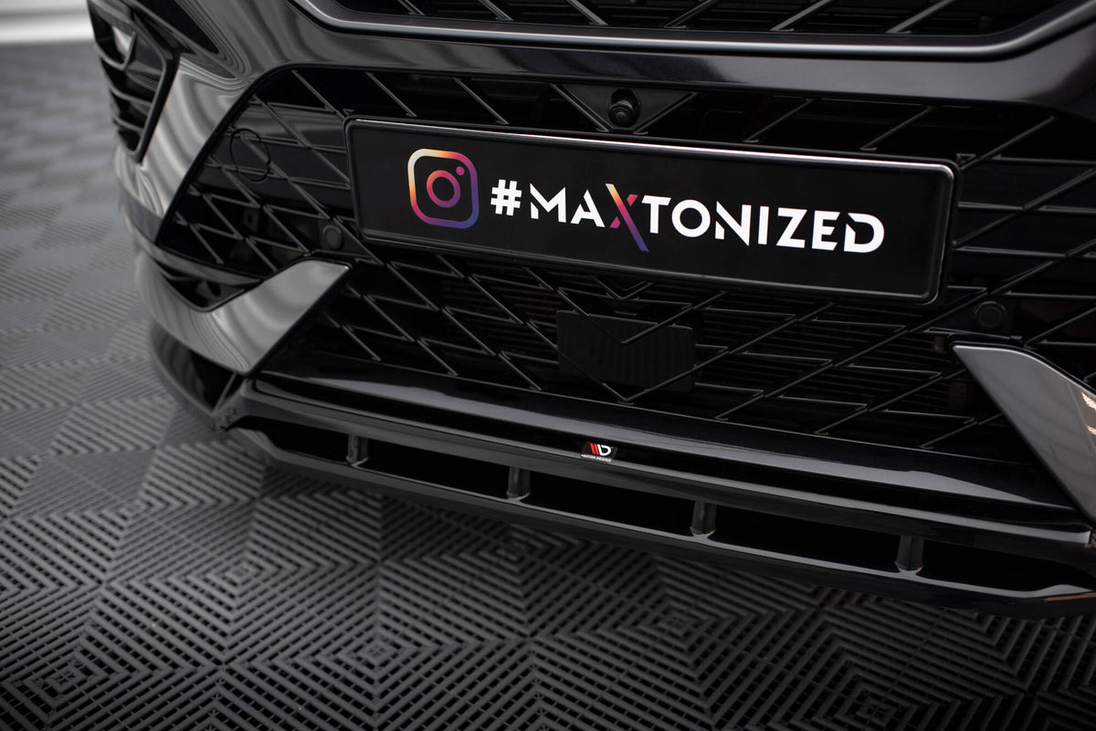 Street+ Spoilerlippe Front Ansatz passend für Cupra Ateca Mk1 Facelift schwarz Hochglanz – Ansicht 1