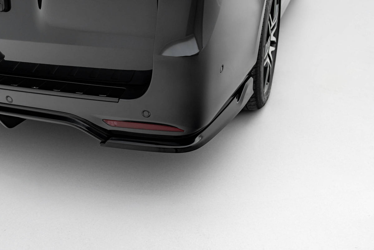 Heck Ansatz Flaps Diffusor V.3 passend für Mercedes-Benz V-Klasse AMG-Line W447 Facelift  schwarz Hochglanz – Ansicht 3