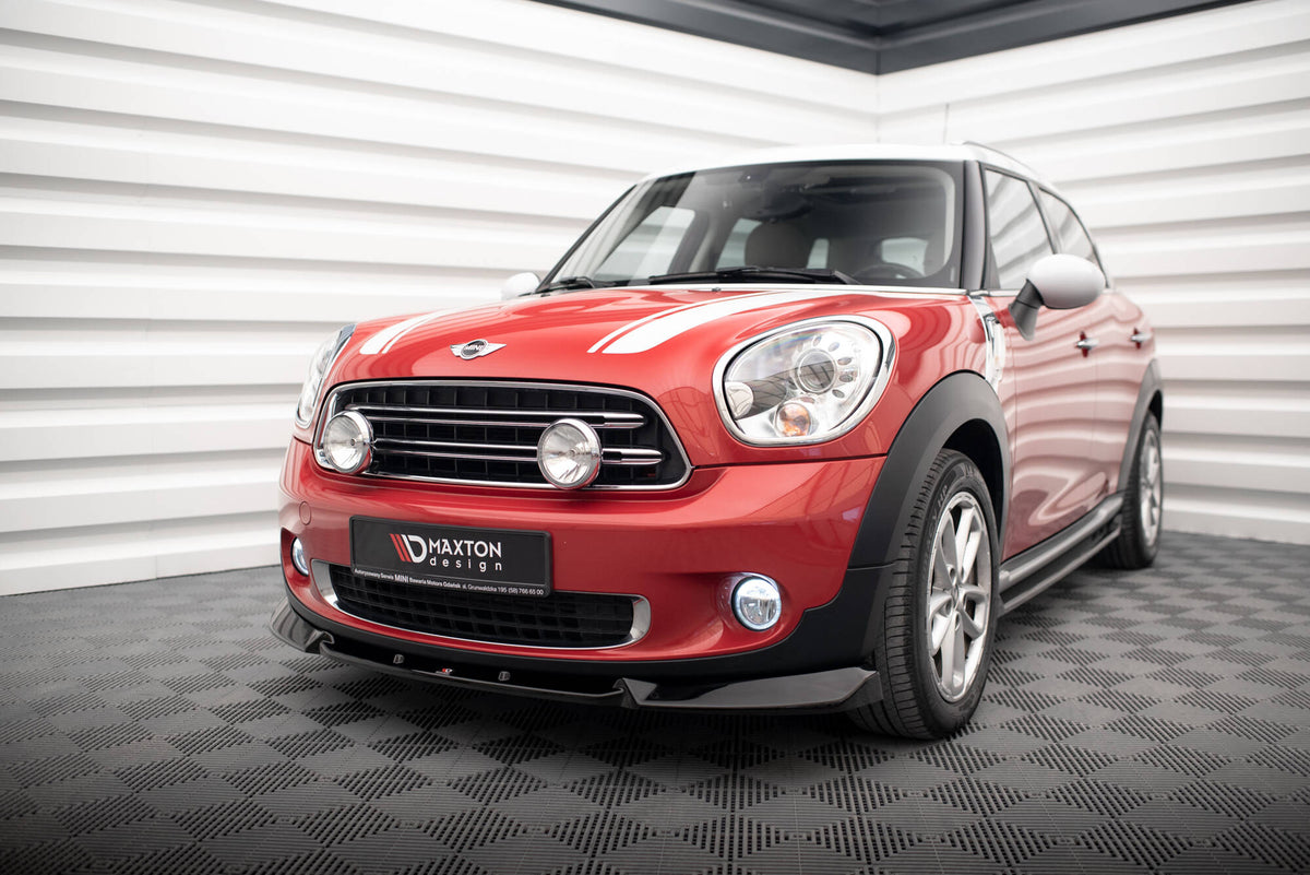 Street+ Spoilerlippe Front Ansatz passend für Mini Cooper Countryman R60 Facelift schwarz Hochglanz – Ansicht 3