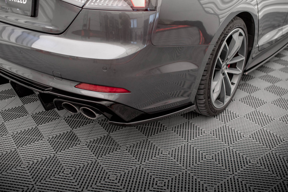 Heck Ansatz Flaps Diffusor V.1 passend für Audi S5 Coupe F5 schwarz Hochglanz – Ansicht 4