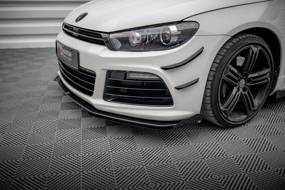 Front Stoßstange Flaps passend für VW Scirocco R Mk3 schwarz Hochglanz – Ansicht 3