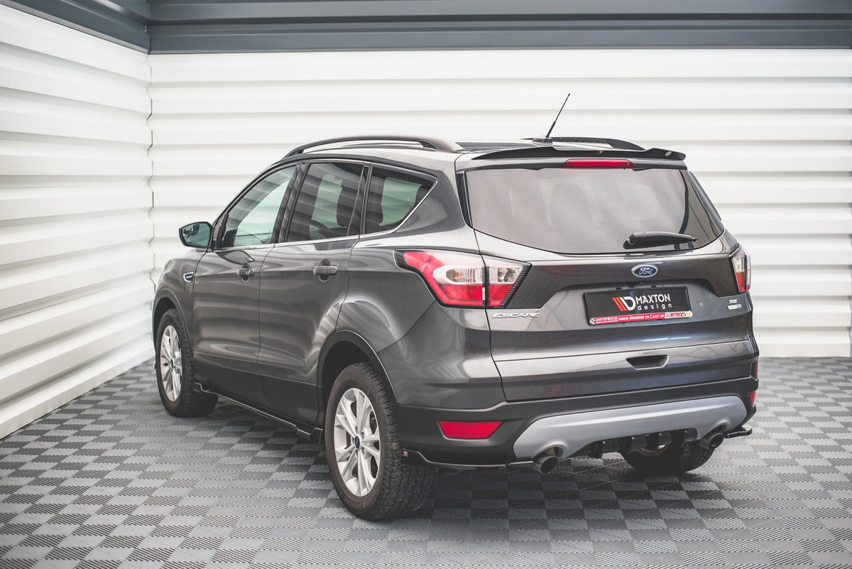 Heck Ansatz Flaps Diffusor passend für Ford Escape Mk3 schwarz Hochglanz – Ansicht 3