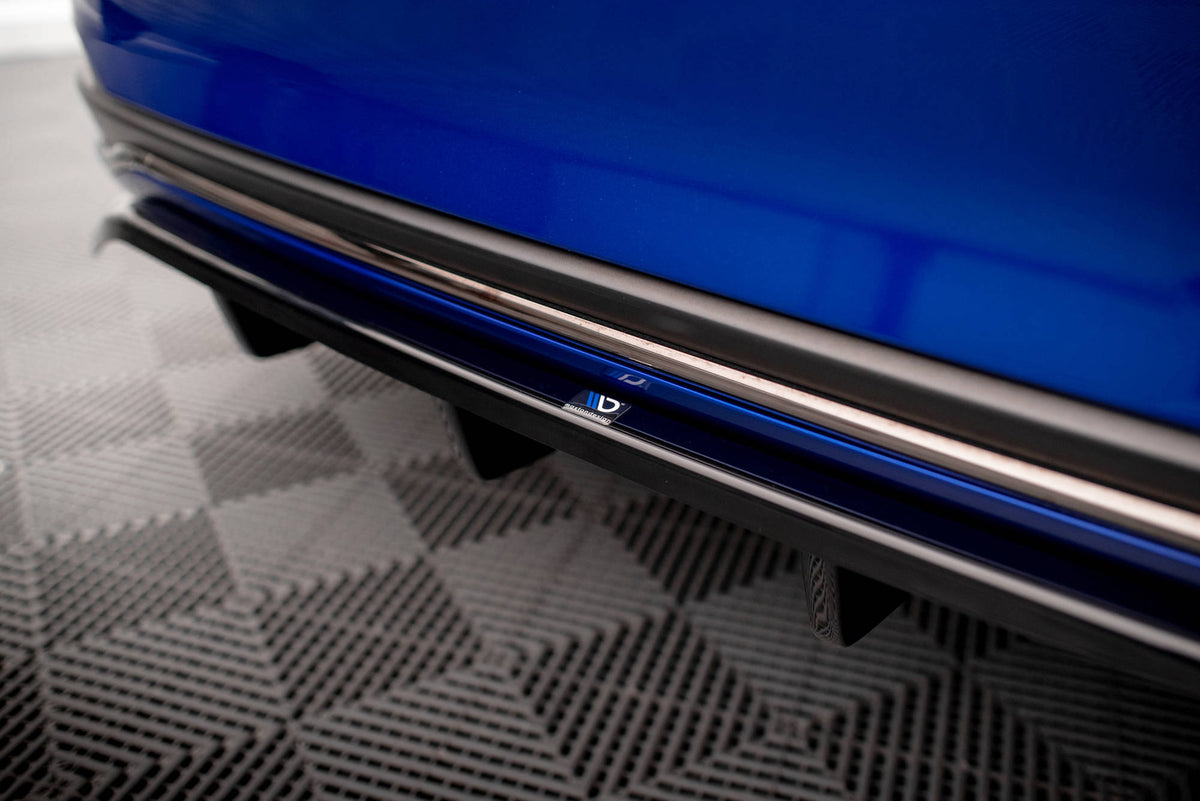 Street+ Mittlerer Diffusor RACE passend für Lexus ES F Sport Mk7 schwarz Hochglanz – Ansicht 4