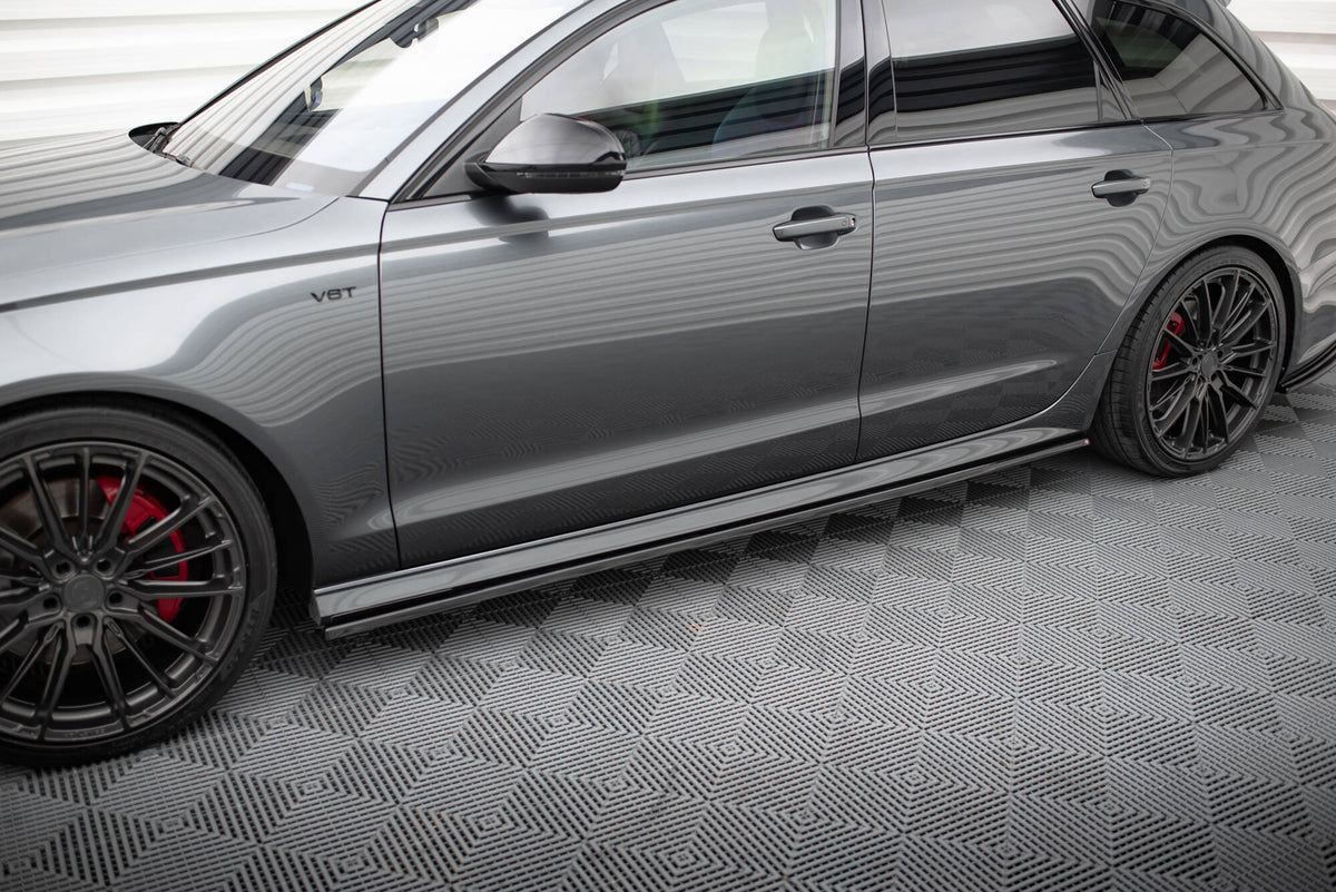 Dokładki Progów Audi S6 / A6 S-Line / A6 C7 FL  schwarz Hochglanz – Ansicht 3