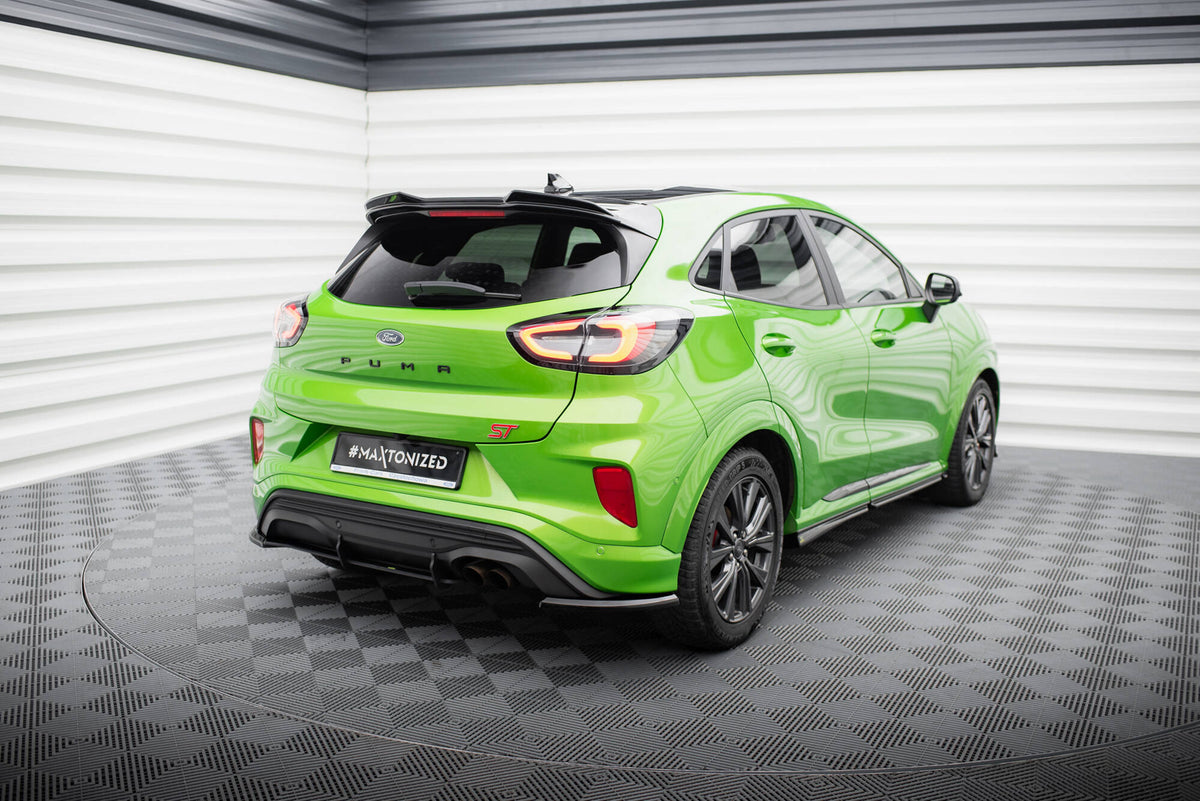 Heck Ansatz Flaps Diffusor passend für Ford Puma ST Mk1 schwarz Hochglanz – Ansicht 1