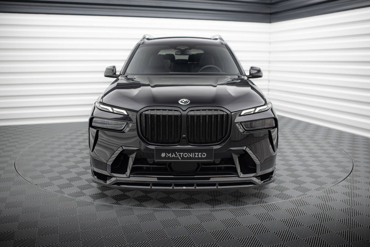 Street+ Spoilerlippe Front Ansatz passend für BMW X7 M-Paket G07 Facelift schwarz Hochglanz – Ansicht 4