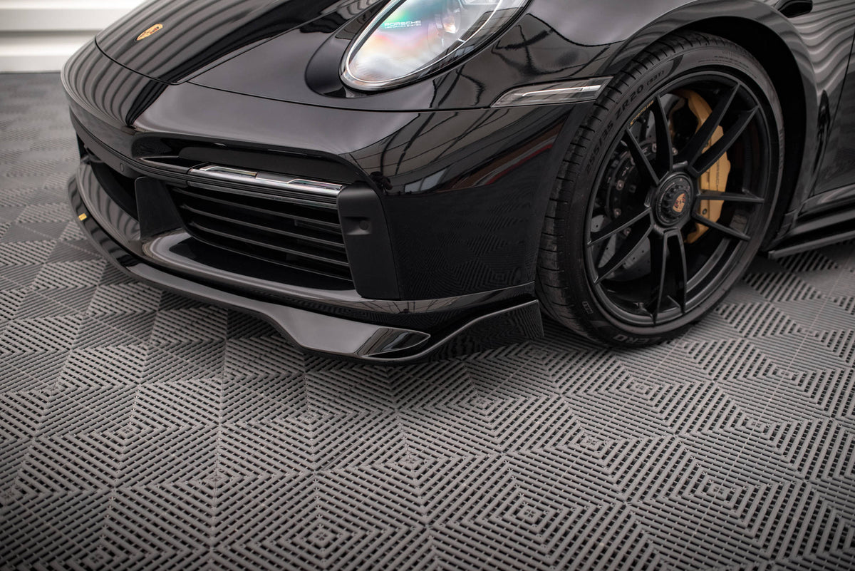 Street+ Spoilerlippe Front Ansatz passend für Porsche 911 Turbo S 992 schwarz Hochglanz – Ansicht 5