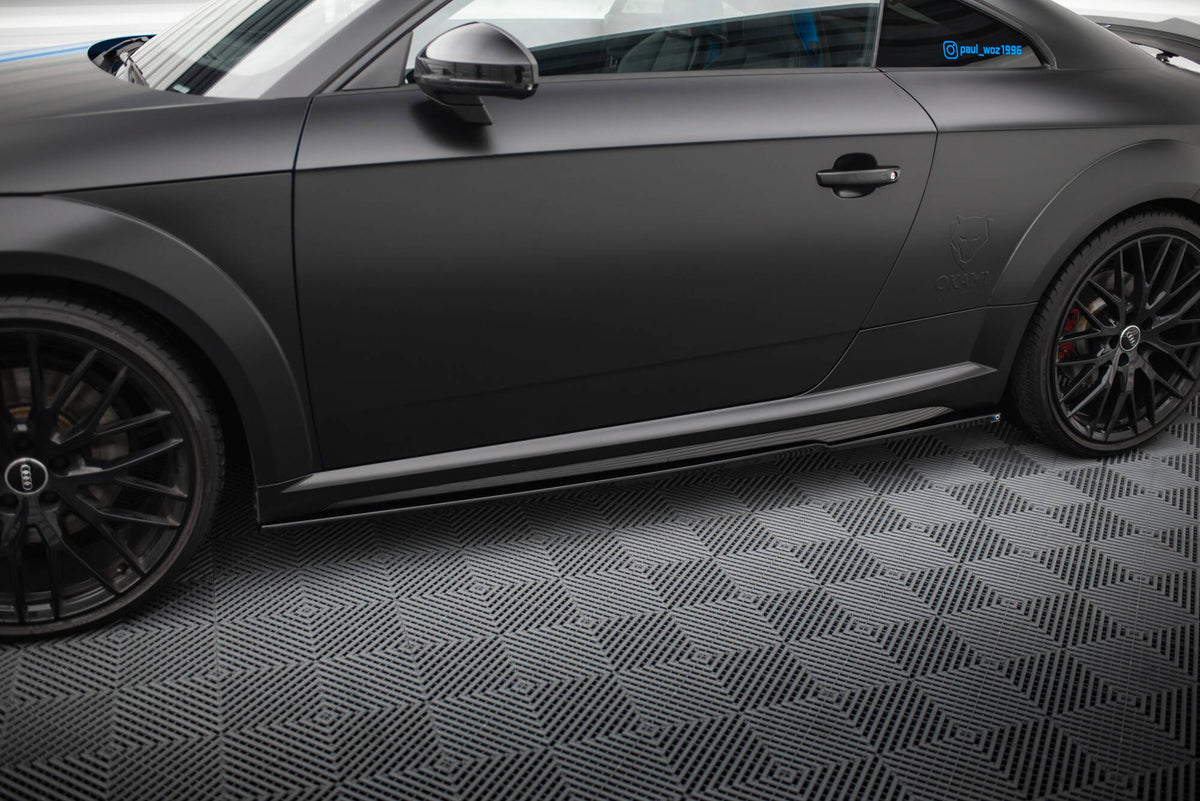 Street+ Seitenschweller Leisten passend für Audi TT S / TT S-Line 8S Facelift schwarz Hochglanz – Ansicht 3