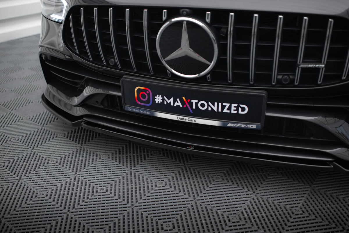 Street+ Spoilerlippe Front Ansatz V.2 passend für Mercedes-AMG GT 53 4-Door Coupe X290 schwarz Hochglanz – Ansicht 4