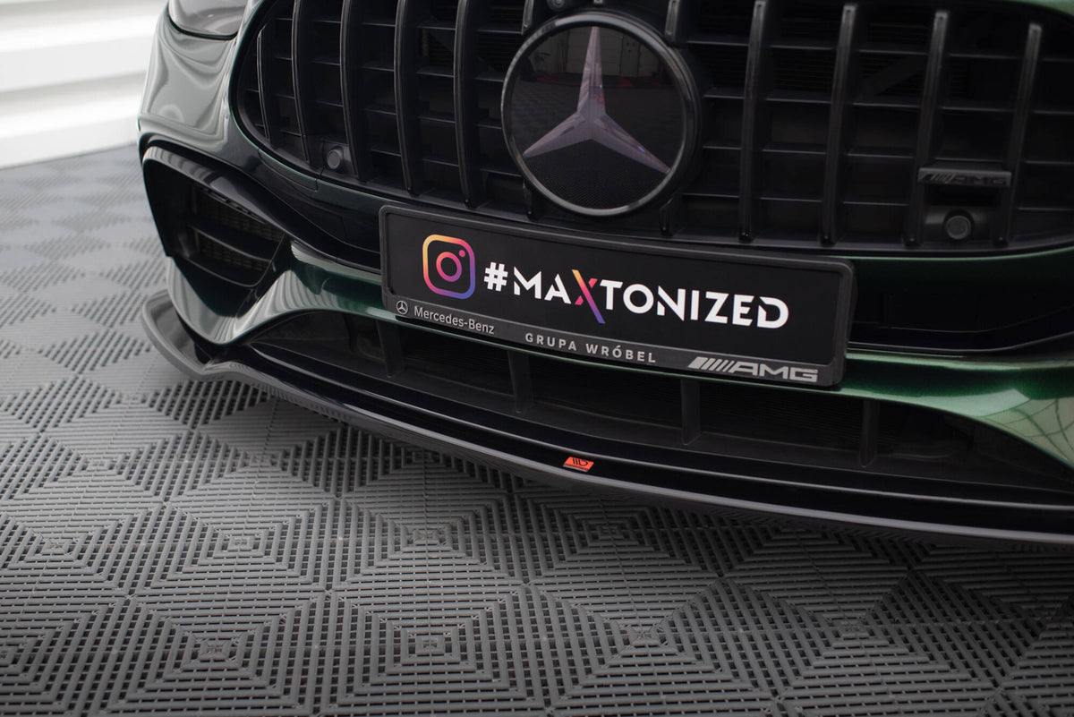 Street+ Spoilerlippe Front Ansatz V.1 passend für Mercedes-AMG E63 W213 Facelift schwarz Hochglanz – Ansicht 4