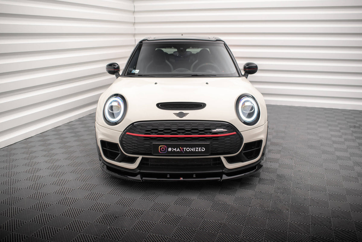Street+ Spoilerlippe Front Ansatz V.1 passend für Mini Cooper Clubman John Cooper Works F54 Facelift schwarz Hochglanz – Ansicht 1