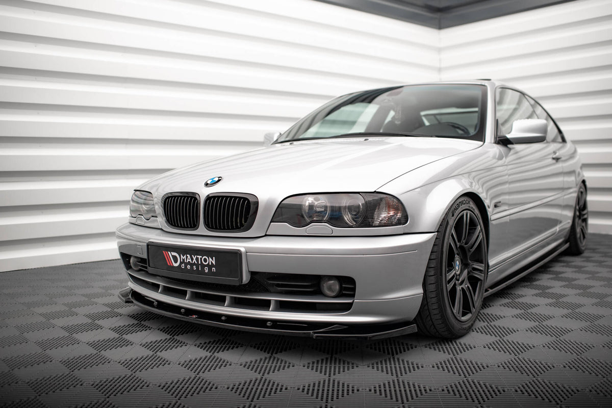 Street+ Spoilerlippe Front Ansatz V.1 passend für BMW 3er Coupe E46 schwarz Hochglanz – Ansicht 4