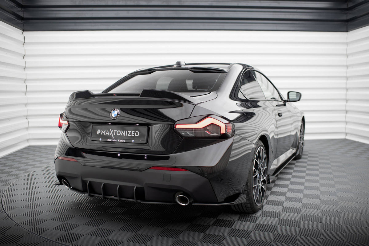 Street Pro Heck Ansatz Flaps Diffusor + Flaps passend für BMW 2 Coupe G42 schwarz Hochglanz – Ansicht 3