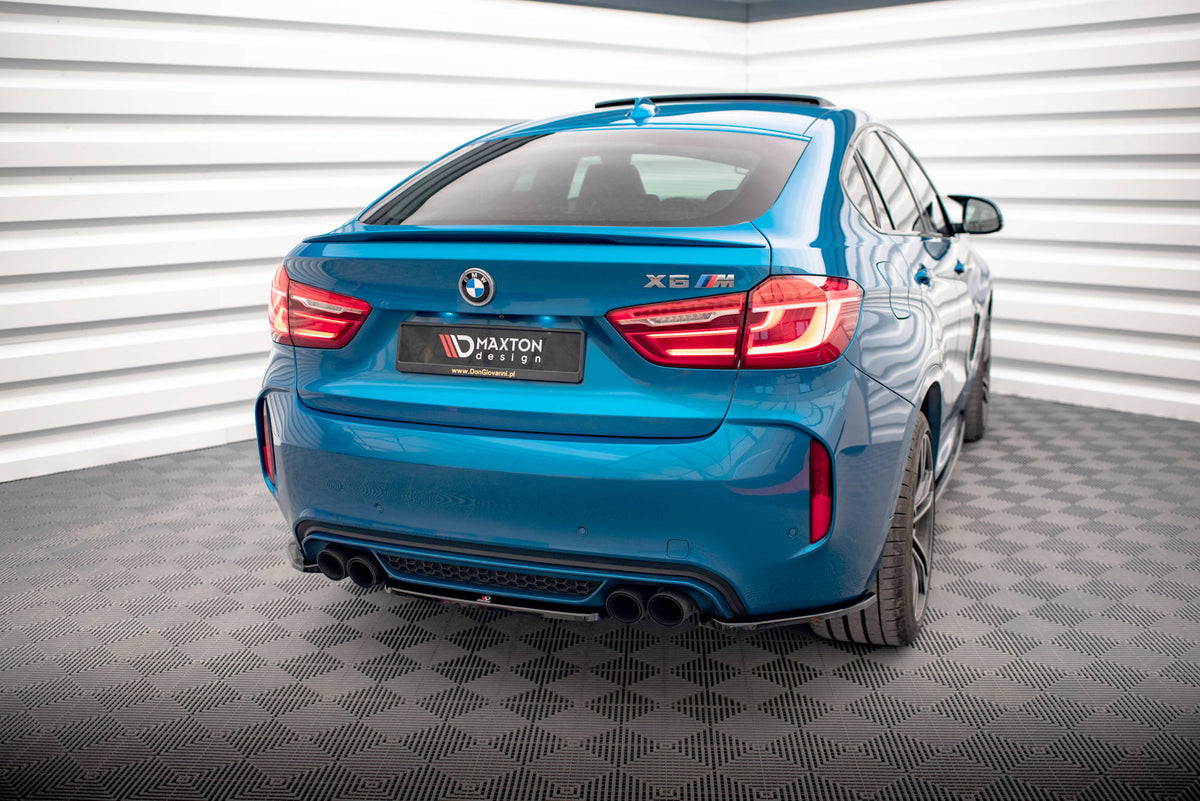 Heck Ansatz Flaps Diffusor passend für BMW X6 M F86 schwarz Hochglanz – Ansicht 4