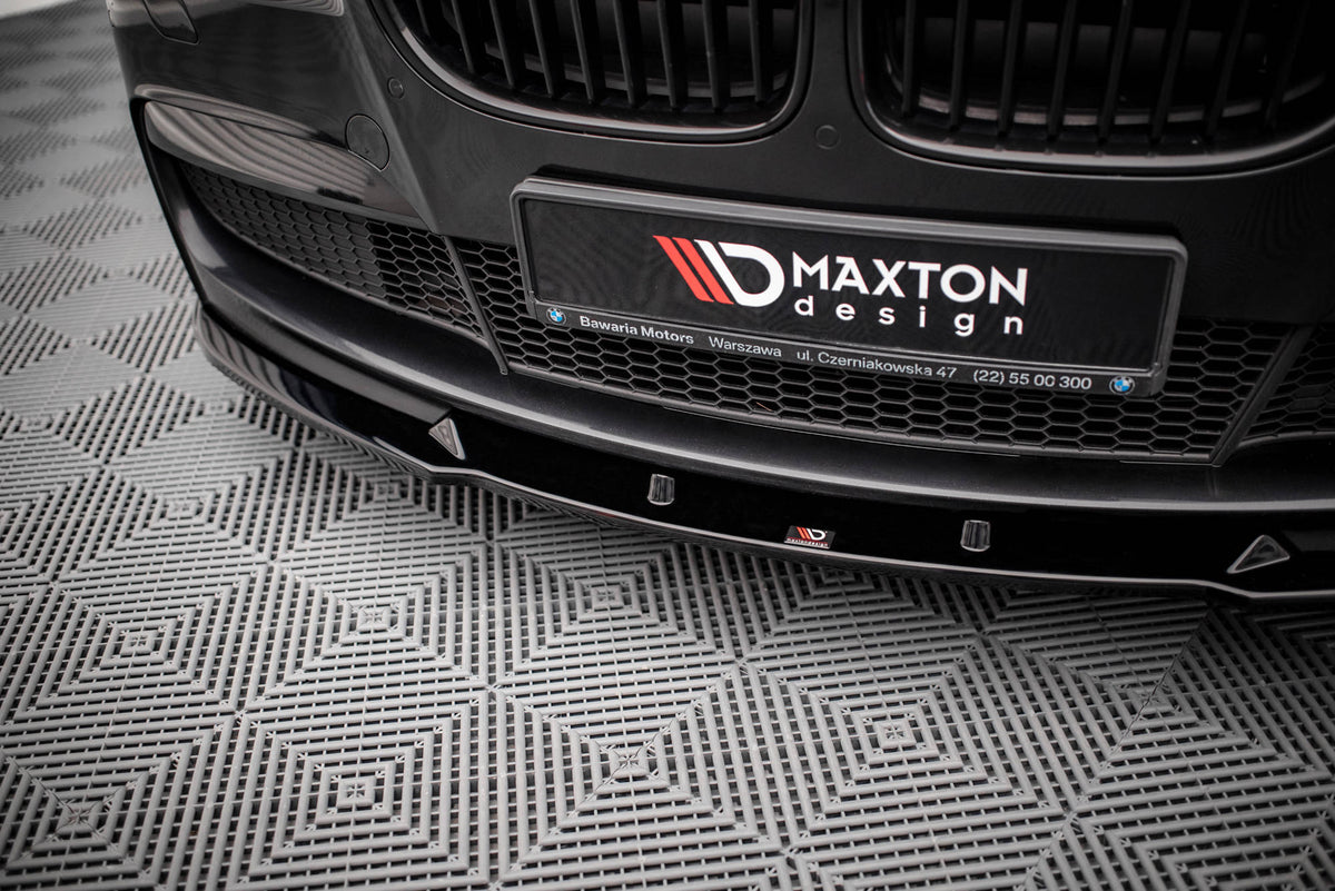 Street+ Spoilerlippe Front Ansatz V.2 passend für BMW 7 M-Paket F01 schwarz Hochglanz – Ansicht 3
