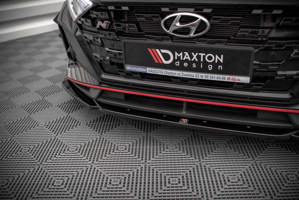 Street+ Spoilerlippe Front Ansatz V.3 passend für Hyundai I20 N Mk3 schwarz Hochglanz – Ansicht 4
