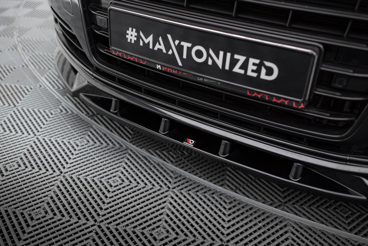Street+ Spoilerlippe Front Ansatz passend für Audi A8 D4 Facelift schwarz Hochglanz – Ansicht 4