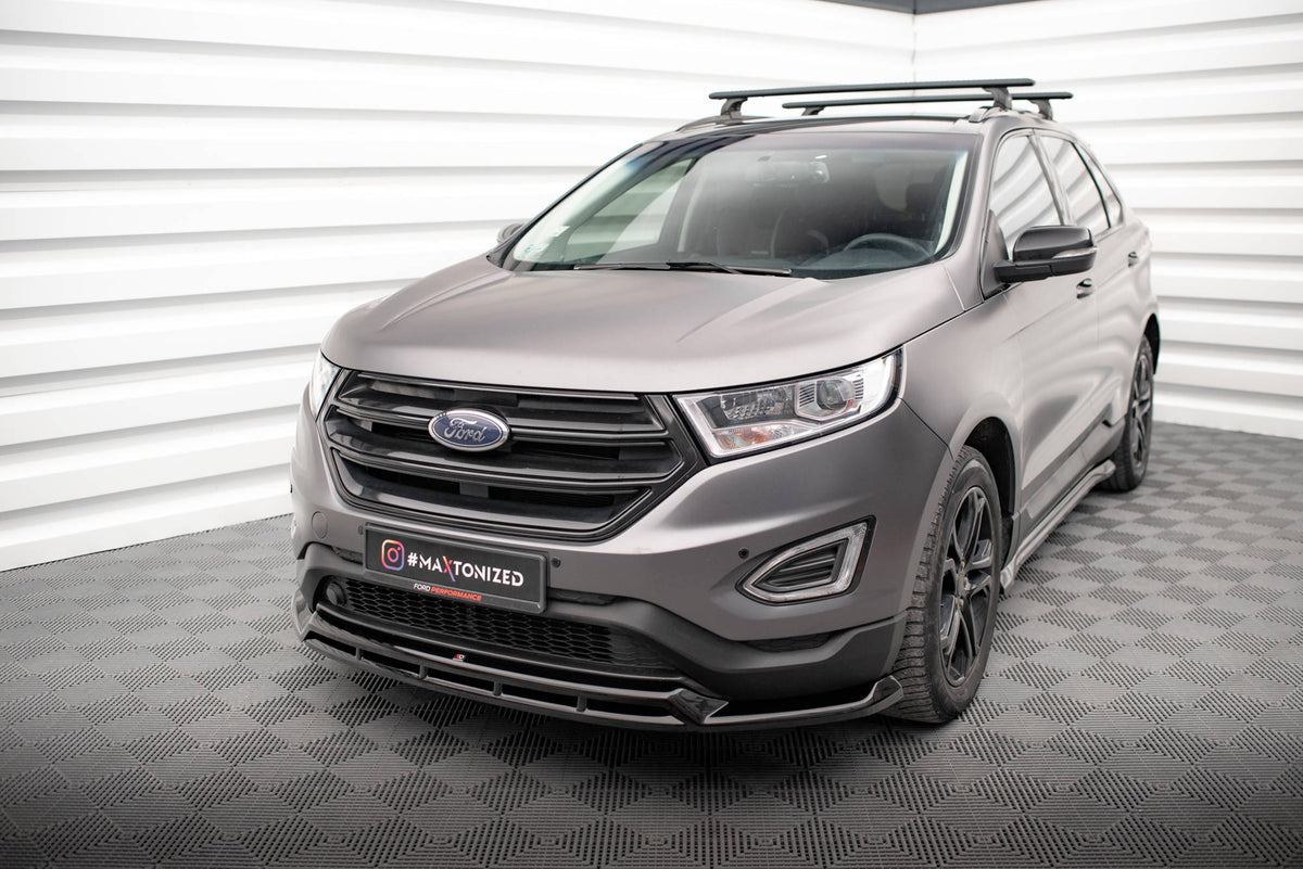 Street+ Spoilerlippe Front Ansatz passend für Ford Edge Mk2 schwarz Hochglanz – Ansicht 1