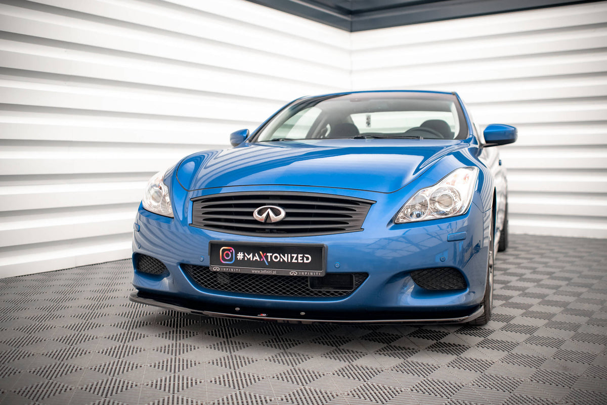 Street+ Spoilerlippe Front Ansatz passend für Infiniti G37 Coupe  schwarz Hochglanz – Ansicht 4
