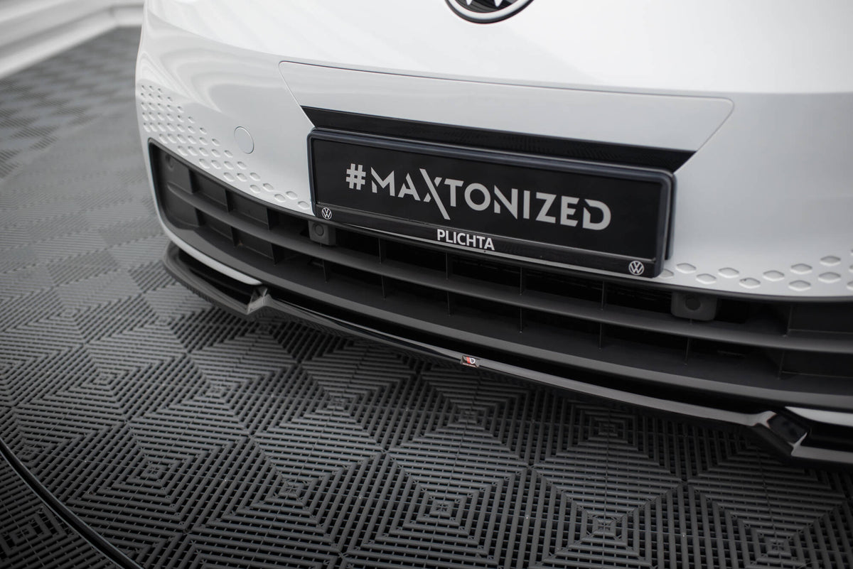 Street+ Spoilerlippe Front Ansatz V.1 passend für VW ID.3 Mk1 schwarz Hochglanz – Ansicht 4